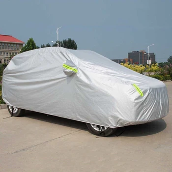 Universal SUV/Sedan Full Huse Auto Impermeabil în aer liber la Soare Ploaie Zapada UV de Protecție Masina Umbrela de Argint Auto Acoperi Caz S-XXL