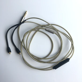 Upgrade Argint Placat cu Cablu Audio Cu telecomanda microfon Pentru Pioneer DJE-1500 DJE-2000 SE-CH5T SE-CH5B SE-CH9T căști