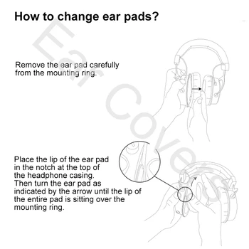 Ureche Acoperă Tampoane pentru Urechi Pentru Philips SHB7250 Căști Pernițe de schimb Ureche-perne