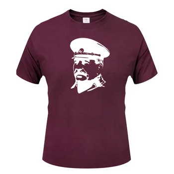URSS de Stalin în Uniformă Bărbați T-shirt Design Amuzant de Imprimare de Sus de Bumbac Tricouri Personalizate