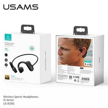 USAMS Bluetooth 5.0 Căști Impermeabil de Susținere Stereo Sport Casca Pentru Apple Andriod Telefon Căști