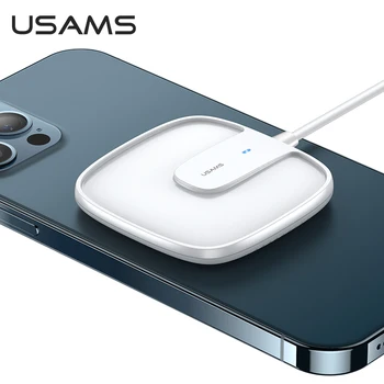 USAMS Lumina Magnetic Wireless Încărcător Pentru iPhone 12 12Pro Max Incarcator Magsafe 15W Pentru iPhone 12 Mini Ultra Subțire Încărcător Rapid