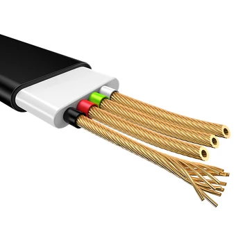 USAMS Micro USB Cablu 2A Încărcare Rapidă Plat Telefonul prin Cablu USB de Tip C Lightning Pentru Iphone Xiaomi Samsung Sincronizare de Date Cablu de 1,2 M