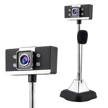 USB 2.0 Cablu Webcams1080P PC, Laptop, Camera Video cu Unghi Reglabil LED HD cu Night Vision Cu Microfon negru