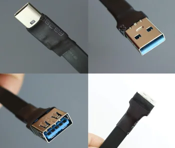 USB 3.0 de Tip a Male la USB3.1 Tip-C de sex Masculin Sus/Jos Unghi de Date USB Sync & Charge Cablu tip c Cablu Conector adaptor FPC FPV Plat