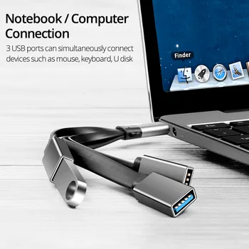 USB 3.0 de Tip C Cablu OTG La UN Hub 3 USB Cablu OTG Splitter Adaptor Pentru Unitate Flash Disc Mouse-ul Android Telefon Cititor de Date
