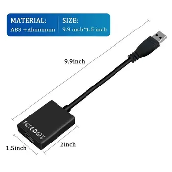 USB 3.0 la HDMI Convertor USB3.0 la HDMI Adaptor Grafic Multi Display Cablu pentru PC, Notebook, Proiector HD 1080P HDTV
