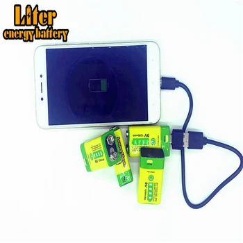 USB 9V 1200mAh baterie litiu li-po, li-ion baterie reîncărcabilă responsabil cu micro usb cablu pentru microfon de jucărie Controler de la Distanță KTV