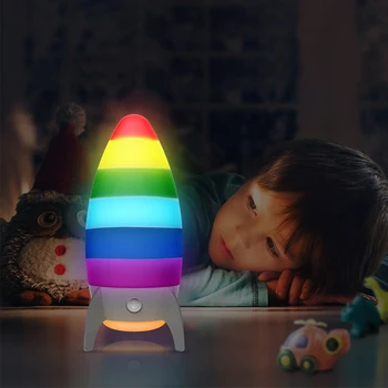 USB/AAA Baterii de Rachete Lampa de Desene animate pline de culoare LED Lumina de Noapte Îngrijirea Copilului lampa Pentru Decorare Dormitor pentru Copii Cadouri