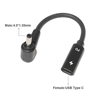 USB de Tip C-4.0x1.35 mm Mufa Jack Conector Încărcător de Laptop Cablu Adaptor Cablu pentru Asus Zenbook UX21A UX31A UX32A UX32V UX32VD