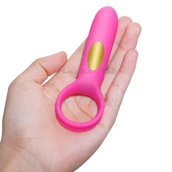 USB de Încărcare cu 10 viteze Vibratoare Inel Prelungi Timpul Penisului Întârziere orgasm Vibratoare Ejaculare Prematura Jucarii Sexuale pentru Barbati Femei