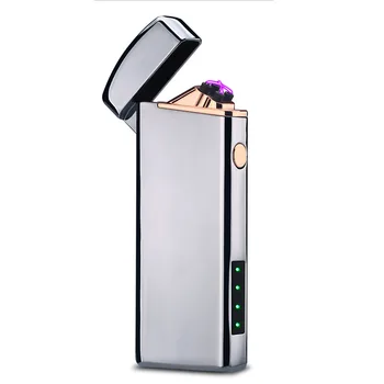 USB Dublu Arc Bricheta Creativ Rece Electronice de Țigară Brichetă Reîncărcabilă Vânt fără flacără de Plasmă Trabuc mai Ușoare
