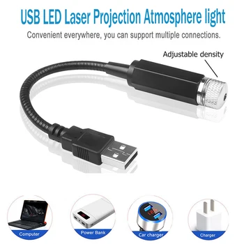 USB LED-uri Cresc de Lumină de Noapte Înstelat, Lumina Spot Mașină de Iluminat Accesorii pentru BMW E36 E46 E39 F10 F11 F15 X1 X5 Mazda cx7 cx9 cx5 mx5
