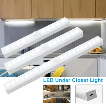 USB Lumina de Noapte senzor de Mișcare PIR, Senzor de Lumină Cabinet de 30 cm/21 CM/15CM Dulap Dormitor Dulap lampă cu Led-uri lampa de Citit Acasă Decor Cameră