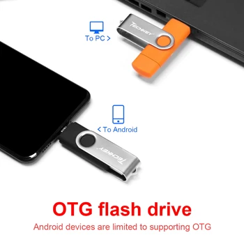 Usb OTG флешка Techkey Flash Drive 8gb 16gb 32gb Pen drive 64gb 128gb telefon mobil stick de memorie flash Multifunctional pendrive