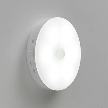 USB Reîncărcabilă Lumina de Noapte cu Senzor de Mișcare PIR pentru Casa Interior Toaletă Cabinet Baie Bucatarie Pod Carte de Masă Lampă de Perete