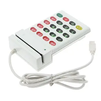 USB Universal Magnetic Card Cititor de coduri de Bare Dungă Bidirecțională Track 2 cu Numărul Tastatura USB