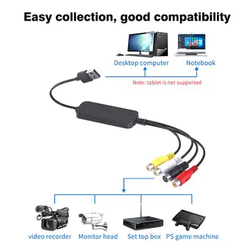 USB2.0 Digitalizează Portabil TV Live Streaming Plug and Play Convertor Video Card Adaptor Ușor Capacul de pe VHS pe DVD Audio Pentru PC