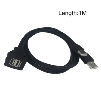 USB2.0 Flush Mount Cablu de 1M/2M Dublu/Single Port USB de Extensie Culoare tabloul de Bord de pe Panoul de Montare de Cablu Pentru Masina Barca Motocicleta