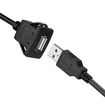 USB2.0 Flush Mount Cablu de 1M/2M Dublu/Single Port USB de Extensie Culoare tabloul de Bord de pe Panoul de Montare de Cablu pentru Masina Barca Motocicleta