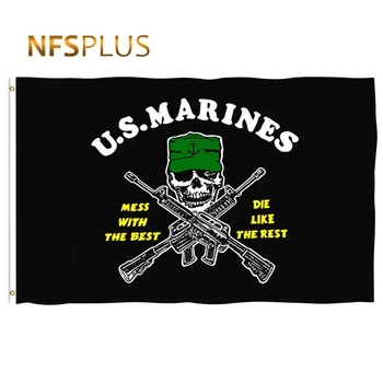 USMC Steagul US Marine 3x5 Metri Poliester statele UNITE ale americii Armata Soldat Tipărite Acasă și Partidul Decorative Personalizate American Steaguri și Bannere