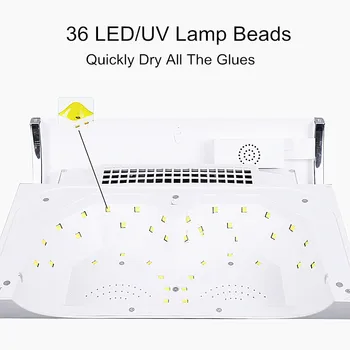 UV LED Lampa de Unghii cu Unghii Aspirator Unghii Gel Uscător de 3 Fan Unghii Colector de Praf Lampă cu LED-uri 4 in 1 Manichiura Manichiura Instrument