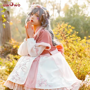 Uwowo Design Original Floare De Piersic Chinoiserie Lolita Rochie De Bal Rochii Femei Rochie De Printesa Fată Costum De Halloween Pentru Fete