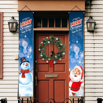 Ușa De Crăciun Banner 2020 Crăciun Fericit Decor Pentru Acasă Ornamente De Crăciun, Xmas Decor An Nou Fericit 2021