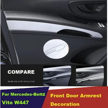 Ușa din față Trage mânerul ușii Mâner Placă de Acoperire Benzi Tapiterie Pentru Mercedes-Benz Vito W447 2016 2017 2018 ABS Cromat