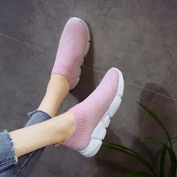 Ușor respirabil pantofi sport Femei plasă de mers pe jos pantofii Platforma adidasi Femei amortizare non-alunecare pantofi casual