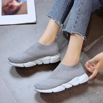 Ușor respirabil pantofi sport Femei plasă de mers pe jos pantofii Platforma adidasi Femei amortizare non-alunecare pantofi casual