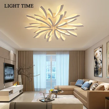 V Forma Modernă Conduse de Plafon Lumina Living Sufragerie Dormitor Lumină Interioară Lampă de Plafon Negru, Alb, corp de Iluminat Estompat