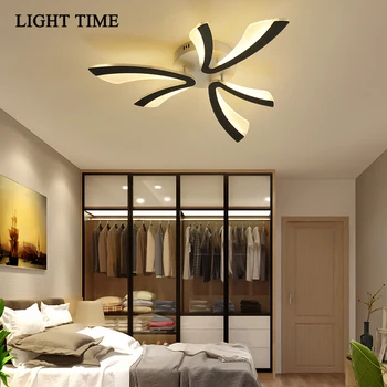 V Forma Modernă Conduse de Plafon Lumina Living Sufragerie Dormitor Lumină Interioară Lampă de Plafon Negru, Alb, corp de Iluminat Estompat