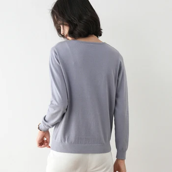 V gât cardigan pulover femei mozaic bluze cu mâneci lungi sacou casual cald tricotate îmbrăcăminte exterioară