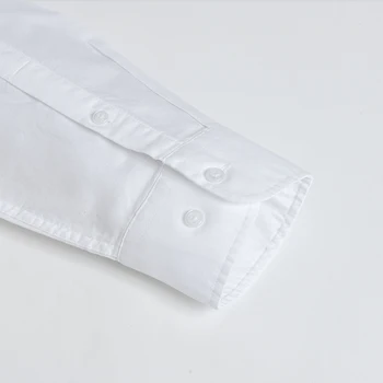 Vacanta Casual de Bumbac Moale Respirabil Oxford Shirt de Buzunar-mai puțin de Proiectare, dotare Standard, Moda Barbati Maneca Lunga Camasi cu nasturi