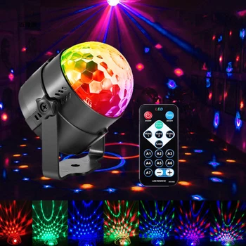 Vacanta de Interior Lumini de Partid Disco Ball Sunet Activat de Rotație a CONDUS Lumina Disco RGB cu Telecomanda Vacanță Interioară în aer liber