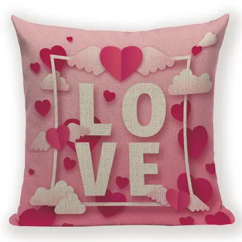Valentine Inima Perne Acoperă Dragoste Perne pentru Canapea Pernă Roșie Acoperă Lenjerie de pat Huse pentru Perna Decorativa Caz Almofadas