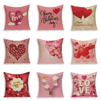 Valentine Inima Perne Acoperă Dragoste Perne pentru Canapea Pernă Roșie Acoperă Lenjerie de pat Huse pentru Perna Decorativa Caz Almofadas