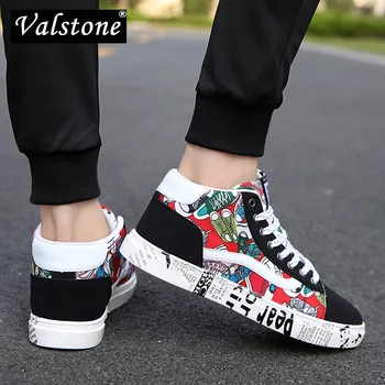 Valstone Bărbați Pânză de Bumbac pantofi casual model hip hop adidași iubitorii naturala talpa de cauciuc non-alunecare de Vulcanizat pantofi plus dimensiune