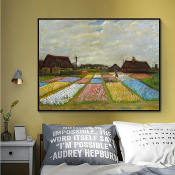 Van Gogh Faimoase Opere De Artă Pictură În Ulei Floare De Iris Cer Decor Decor De Perete De Perete De Arta Tablouri Canvas Postere Nordic Decor Acasă
