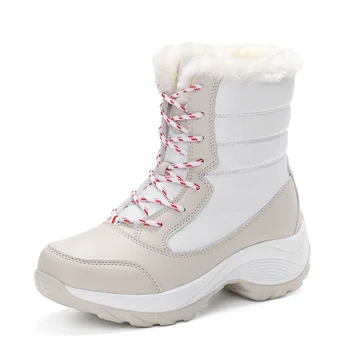 VANCAT Femei Cizme de Zăpadă Iarna Cizme Cald Fund Gros Platforma Impermeabil Glezna Cizme Pentru Femei Blana Groasă de Bumbac, Pantofi Marimea 41