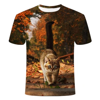 Vara 2020 cel mai bun-de vânzare de companie drăguț pisică model de serie cu mânecă scurtă 3D T-shirt, blaturi pentru bărbați și femei