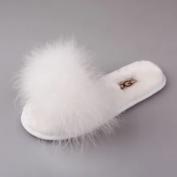 Vara Blană De Raton Papuci Pentru Femei Pufos Vulpe Reală De Păr Slide-Uri De Pluș Acasă Sandale De Moda Curcubeu Drăguț Flip Flops Doamnelor Pantofi