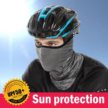 Vara Capace Negre de Funcționare Eșarfă-UV Pălării de Biciclete Bandană de Pescuit Sportiv Masca de Acoperire Magic Esarfa matase de gheață