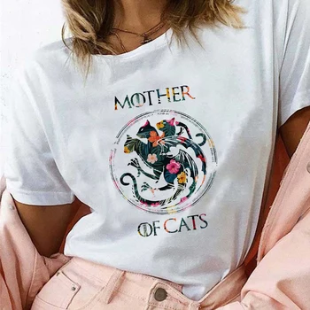 Vara Mama De Câini de Imprimare Femei T-shirt pentru Femei Vintage Doamnelor Vacanță Topuri cu Maneci Scurte O-neck Tricou Alb Tumblr Îmbrăcăminte