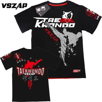 Vara VSZAP Taekwondo Oamenii de Fitness T-shirt de Formare Sport de Luptă Maneci Scurte MMA Concurs Luptă Performanță Tricou