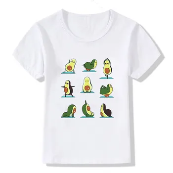 Vară amuzant Desene animate de Avocado Imprimare Copii T-shirt cu Maneci Scurte O-gât T cămașă Copilul Gilrs Casual Tricou Copii Haine
