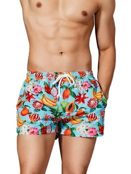 Vară Stil Tropical Sexy pantaloni Scurti pentru Barbati Fructe Imprimat Buzunare pantaloni Scurți de Plajă Confortabile, pantaloni Scurți de Sport Men\'s Haine Noi