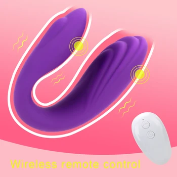 VATINE forma de U, Forma de Îndoire Dildo Vibrator G-spot Anal Vibrator Vaginal Masaj Erotic Jucărie Sexuală pentru Cuplu fără Fir de Silicon Vibrator
