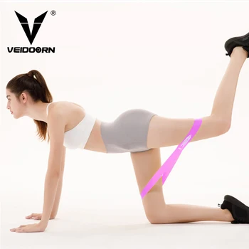 Veidoorn Prada Hip Buclă Yoga Benzile de Rezistență Antrenament Exercitii pentru Picioare, Coapse Fund Ghemuit de Formare de Sport sală de Gimnastică Durabil Unisex